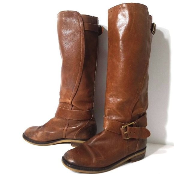 Lucky Brand Brown Leather Knee High Boots 6.5M - Picture 4 of 8
